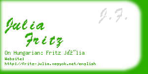 julia fritz business card